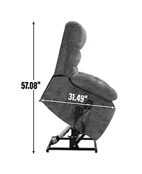 Lift Recliner Chair Heat Massage Dual Motor Infinite Position Up to 350 Lbs Large Electric Power Lift Recliners with Power-Remote