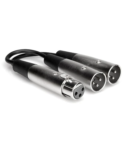 Hosa Technology 6" 3-Pin Xlr Female to 2-xlr Male Y-Cable