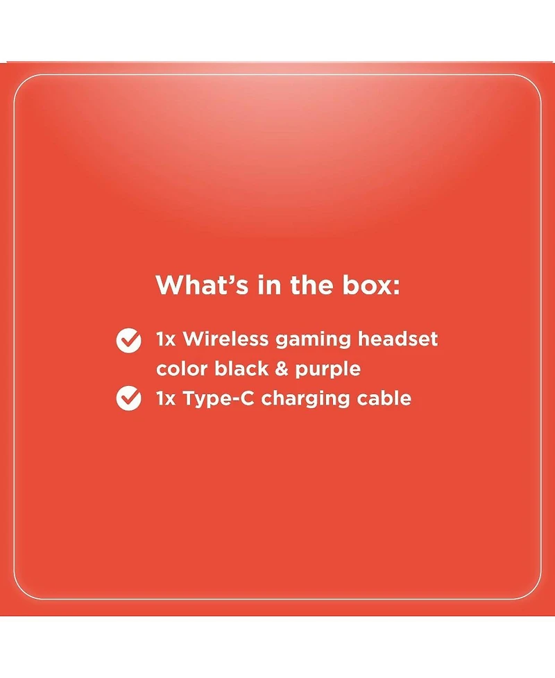 RadioShack Cooling Gel Wireless Gaming Headset Purple and Black Type-c Charger 3304449