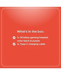 RadioShack Cooling Gel Wireless Gaming Headset Purple and Black Type-c Charger 3304449