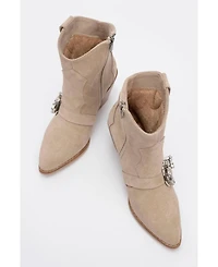 Forever & Always Shoes Any Leather Buckle Boot (Women)