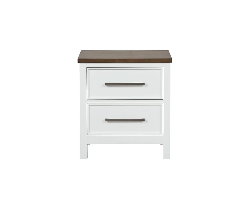 Casainc Two-Tone Nightstand Storage Cabinet