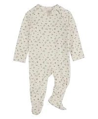 MeMoi Baby Girls "Fairy Flowers" Silky-Soft Allover Floral Printed Footie