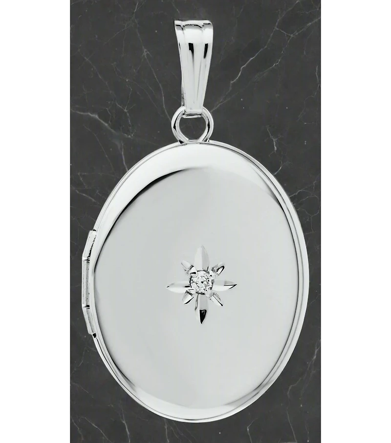Drs, Inc 925 Sterling Silver 14mm Polished Locket for Women