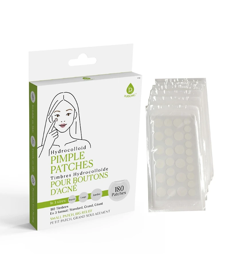 Pursonic Hydrocolloid Pimple Patches – Multi-Size Blemish Care for Faster Healing