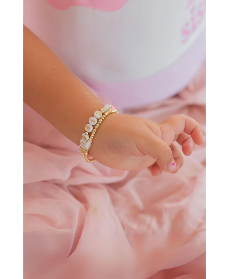 Bits & Bows Girls Sis Bracelet in Pink