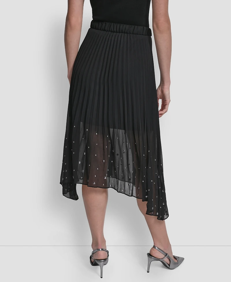 Dkny Women's Pleat Detail Pull On Midi Skirt