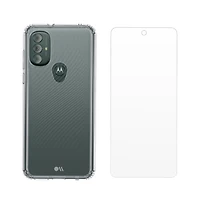 Case-Mate Protection Pack Tough Case and Glass Screen Protector for Motorola Moto G Power (2022)