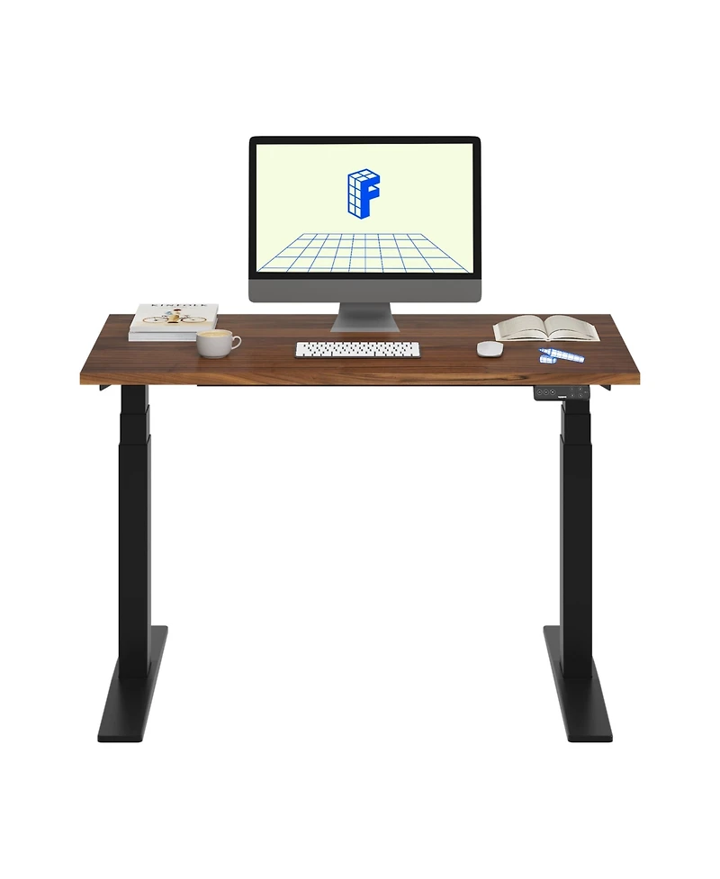 Flexispot E7-commercial W Electric Adjustable Standing Desk, Black Walnut Top