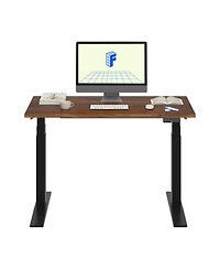 Flexispot E7-commercial W Electric Adjustable Standing Desk, Black Walnut Top