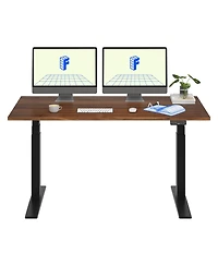 Flexispot E7-commercial 60 W Electric Adjustable Standing Desk, Black Walnut Top