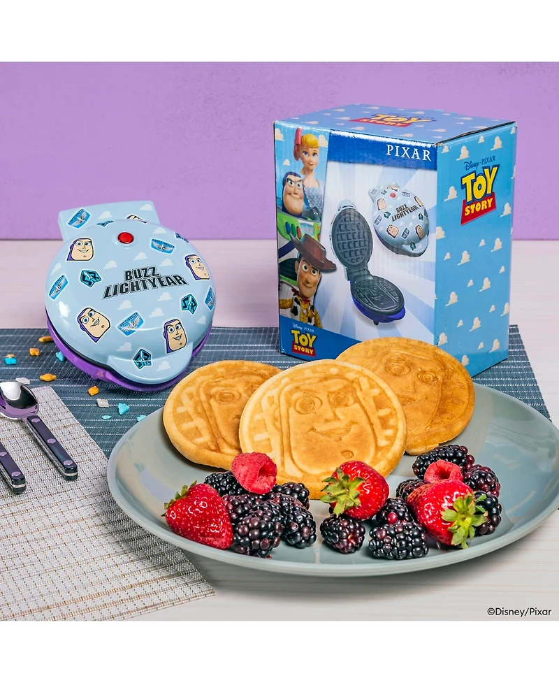 Uncanny Brands Disney Pixar Toy Story Buzz Lightyear Mini Waffle Maker - Small Kitchen Appliance
