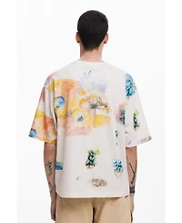 Desigual Men's Short-sleeve watercolor T-shirt