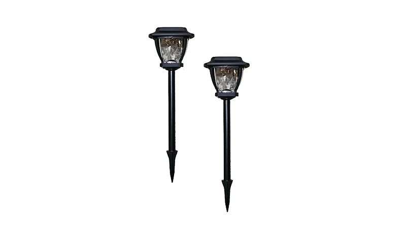 Maxsa Innovations Solar Wave Glass Style - Super Bright Path Lights 2 pack White