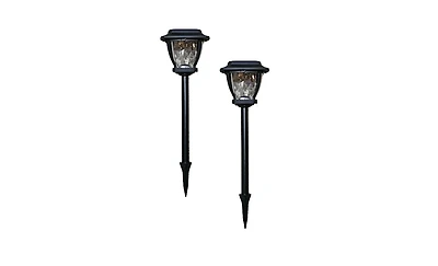 Maxsa Innovations Solar Wave Glass Style - Super Bright Path Lights 2 pack White