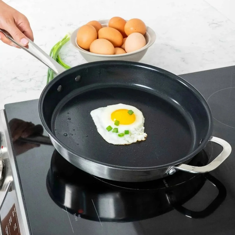Alva Maestro Nonstick Stainless Steel Frying Pan – 5-Ply