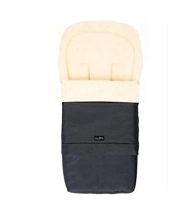 Cover Baby Baby Cover 0-3 Years Scandinavian Organic Wool Adjustable Footmuff in Black Graphite