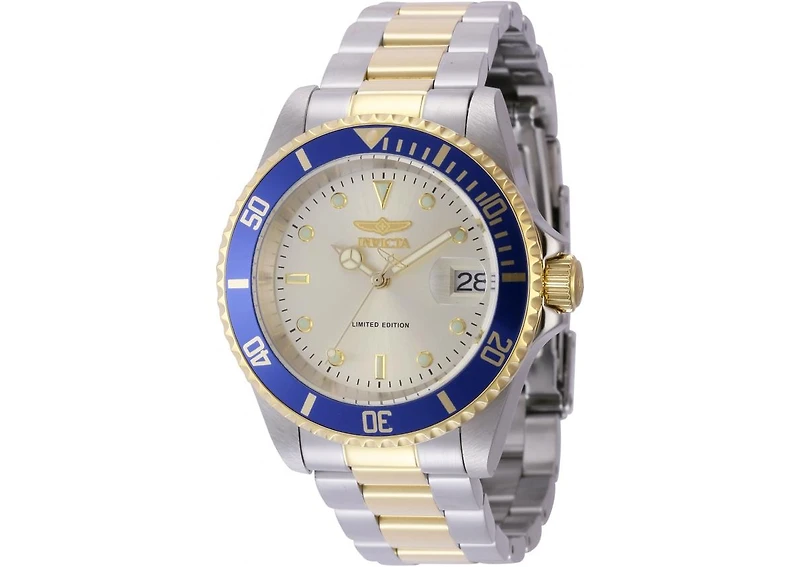 Invicta Men's ILE8928OBA Pro Diver Automatic 3 Hand Gold Dial Watch