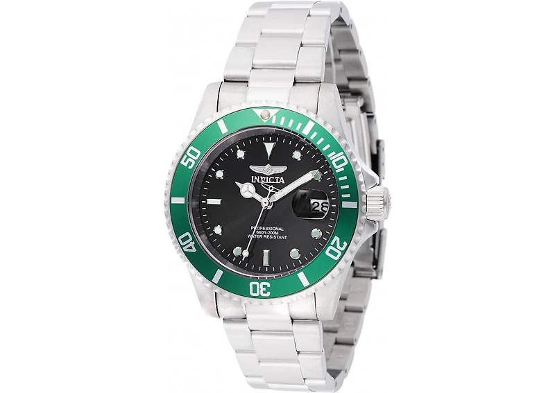 Invicta Men's 47353 Pro Diver Quartz 3 Hand Black Dial Watch