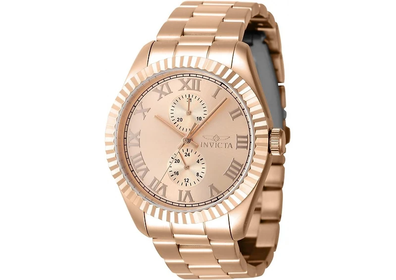 Invicta Men's 47433 Specialty Quartz Multifunction Rose Gold Dial Watch