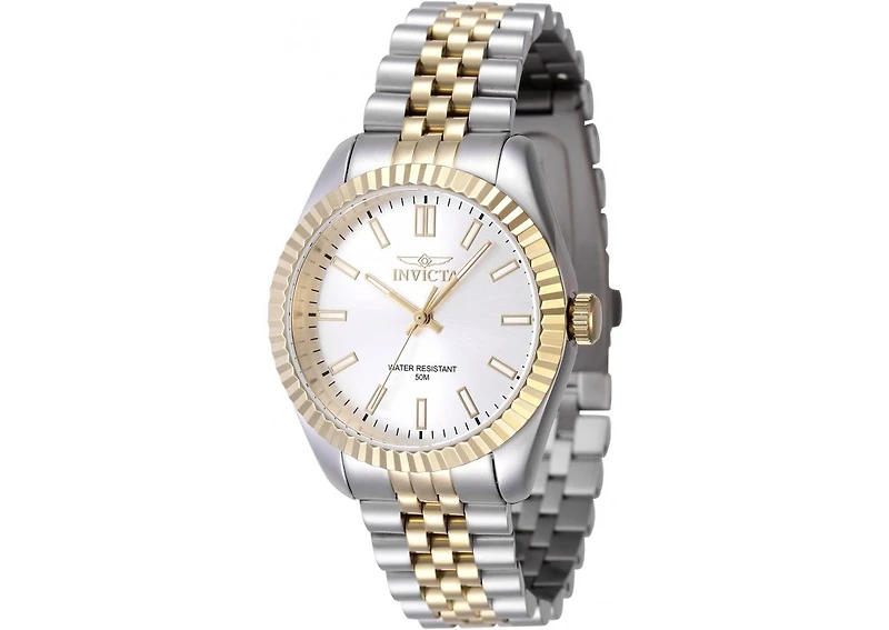 Invicta Women's 47500 Specialty Quartz 3 Hand Silver Dial Watch