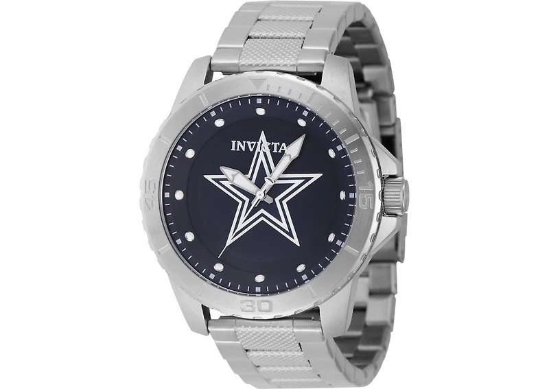 Invicta Men's 48083 Nfl Dallas Cowboys Quartz 3 Hand Blue Dial Watch