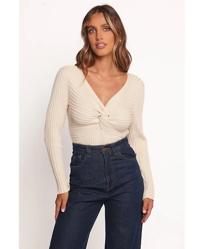 Petal and Pup Women's Demi Twist Detail Knit Top - Cream