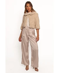 Petal and Pup Women's Lucie Faux Fur Crop Jacket