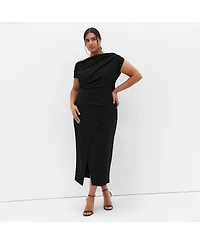 City Chic Plus Sassy Off Shoulder Dress