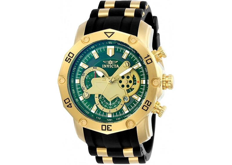 Invicta Men's Pro Diver Quartz Multifunction Green Dial Watch
