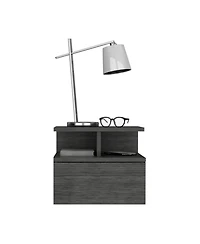 Streamdale Furniture Nightstand Floating Flopini, Bedroom, Smokey Oak