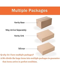 Wall-Mounted Vanity with Storage Cabinet & Smooth Ceramic Basin