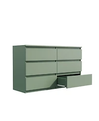 Streamdale green Large 6 drawers chest of drawer dressers table