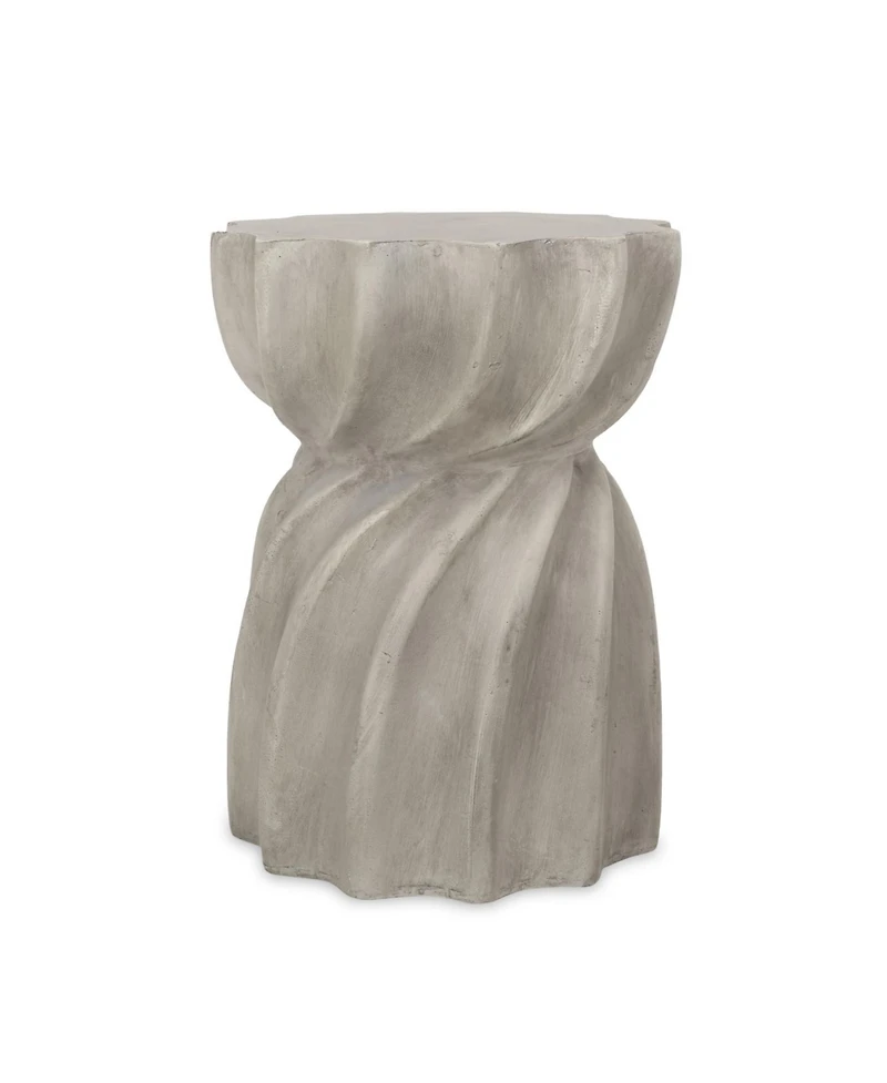 Streamdale Furniture Sunburst Hourglass Concrete Outdoor Side Table