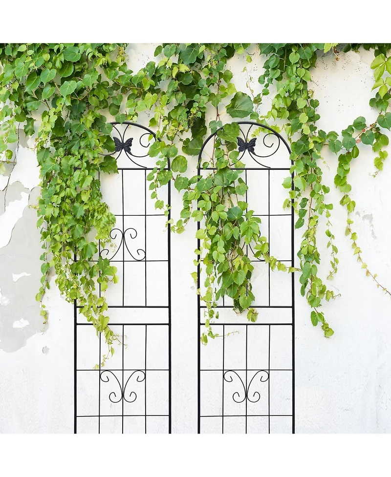 Streamdale Furniture 2-Pack 86.7" Metal Garden Trellis
