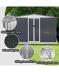Streamdale 12'x10' Apex-Roof Garden Shed with Windows