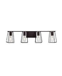 Streamdale 4-Light Oil Rubbed Bronze Vanity Lights for Bathroom, Industrial Vintage Wall Sconce Lighting with Open Metal Cage