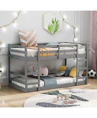 Streamdale Furniture Twin Over Twin Bunk Bed with Ladder