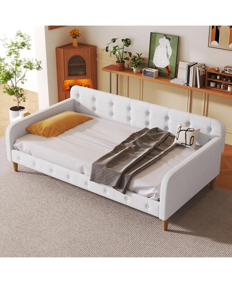 Streamdale Furniture Twin Upholstered Daybed with 4 Support Legs