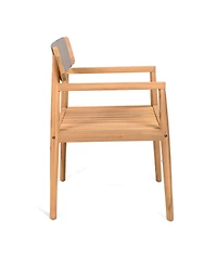 Streamdale Furniture Acacia Wood Outdoor Armchair - Weather-Resistant & Stylish Set of 2