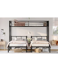 Streamdale Furniture Triple Twin Bunk Bed - Black