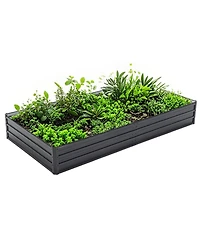 Streamdale Furniture Galvanized Raised Garden Bed - 8x4x1 ft