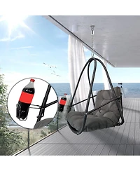 Streamdale Furniture Wicker Egg Chair with Stand & Cushion