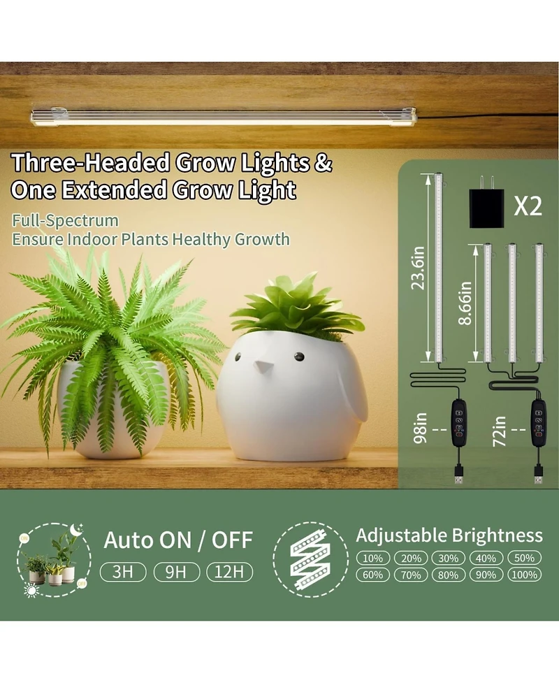 Streamdale Furniture 71" 8-Tier Plant Stand with Grow Light