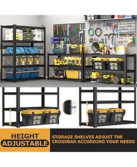 Streamdale Furniture 47" Wide Heavy-Duty 5-Layer Adjustable Metal Storage Rack
