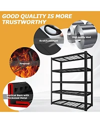 Streamdale Furniture 59" Metal Garage Storage Rack - Heavy Duty Adjustable Shelving