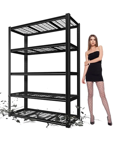 Streamdale Furniture 59" Metal Garage Storage Rack - Heavy Duty Adjustable Shelving