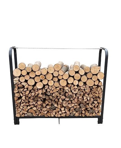 Streamdale Furniture 4ft Heavy Duty Firewood Rack - Matte Black