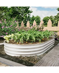 Streamdale Furniture 8x4x1ft Galvanized Raised Garden Bed Kit
