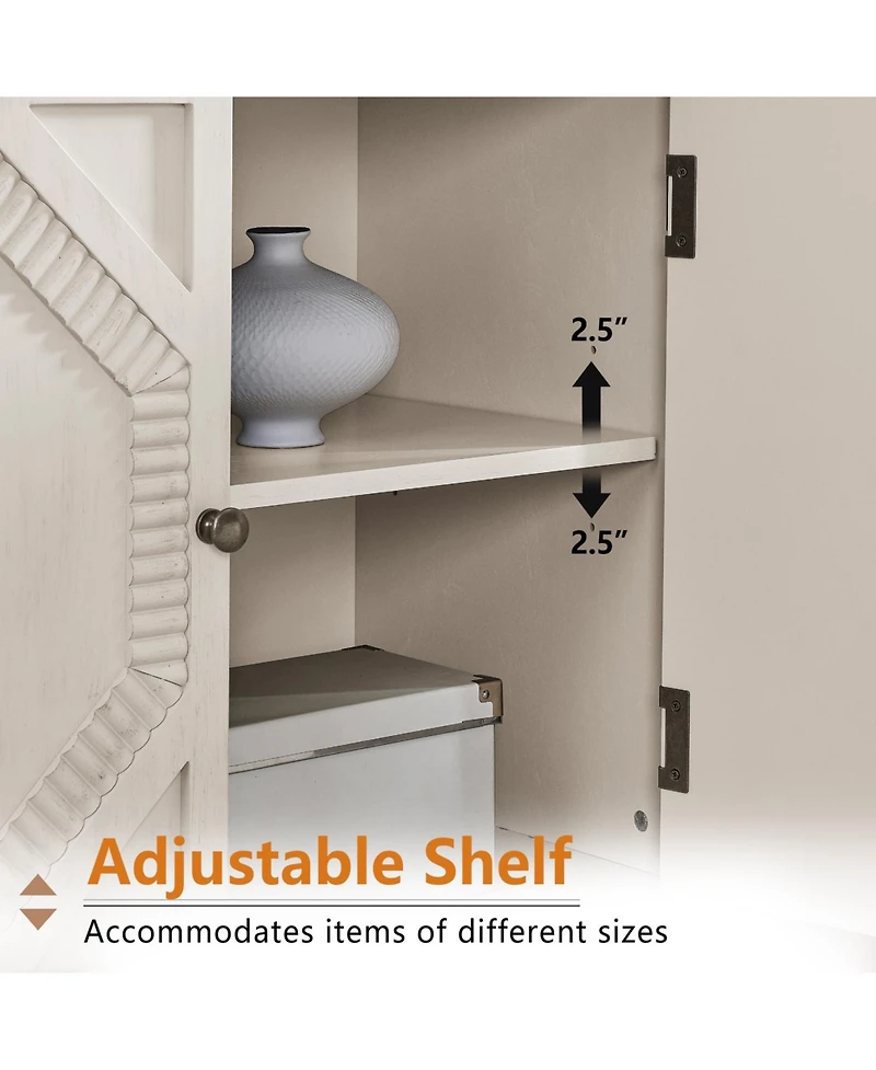 Streamdale Furniture Mid Century Modern Sideboard Buffet Cabinet